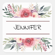 パステルウォーターカラーフラワー縁どフローラ名