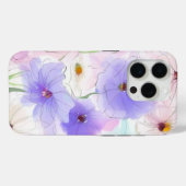 パステルウォーターカラーフラワーiPhoneケース Case-Mate iPhoneケース (裏面 (横))