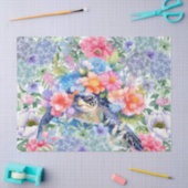 パステルウォーターカラーフローラウミガメ 薄葉紙 (クラフト)