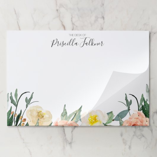 パステルウォーターカラーフローラザデスク ペーパーパッド (折り畳み)
