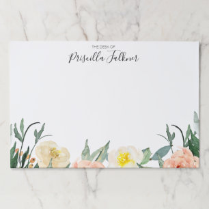 パステルウォーターカラーフローラザデスク ペーパーパッド