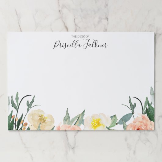 パステルウォーターカラーフローラザデスク ペーパーパッド (正面)