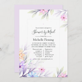 パステルウォーターカラーフローラシャワーバイメール 招待状