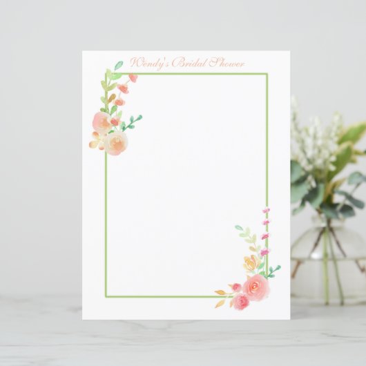 パステルウォーターカラーフローラフレームスクラップブック紙 (スタンド正面)