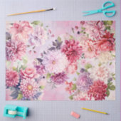 パステルウォーターカラーフローラブークスデクページ 薄葉紙 (クラフト)