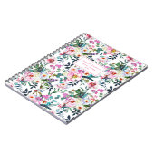 パステルウォーターカラーフローラ名DIYタイトル祈りの言葉 ノートブック (左側)