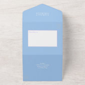 パステルウォーターカラーフローラ結婚ズ オールインワン招待状 (外側)