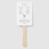 パステルウォーターカラーフローラ結婚式 プログラムファン ハンドファン (裏面)