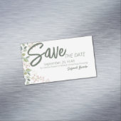 パステルウォーターカラーフローラ縁どブライダルシャワー マグネット名刺 (インサイチュ)