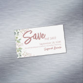 パステルウォーターカラーフローラ縁どブライダルシャワー マグネット名刺 (インサイチュ)