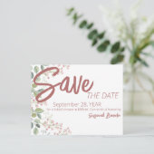 パステルウォーターカラーフローラ縁どブライダルシャワー 案内ポストカード (スタンド正面)