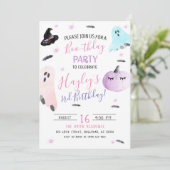 パステルウォーターカラーブーツデイ幽霊招待状 招待状 (スタンド正面)