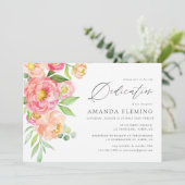 パステルウォーターカラープアニスバプテスマまたは《キリスト教》洗礼式や命名式 招待状 (スタンド正面)