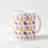 パステルウォーターカラープールフロートパターン ジャンボコーヒーマグカップ (正面右)