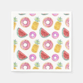 パステルウォーターカラープールフロートパターン スタンダードカクテルナプキン (正面)