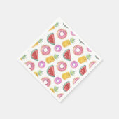 パステルウォーターカラープールフロートパターン スタンダードカクテルナプキン (角)