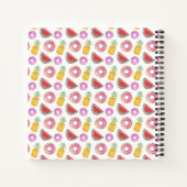 パステルウォーターカラープールフロートパターン ノートブック (裏面)