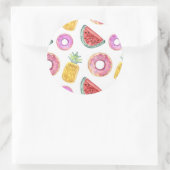 パステルウォーターカラープールフロートパターン ラウンドシール (バッグ)