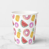 パステルウォーターカラープールフロートパターン 紙コップ (裏面)