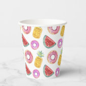 パステルウォーターカラープールフロートパターン 紙コップ (正面)