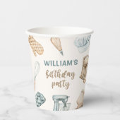 パステルウォーターカラーベーキングボーイ誕生日 紙コップ (正面)