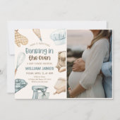 パステルウォーターカラーベーキング男の赤ちゃんシャワーフォト 招待状 (正面)