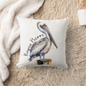 パステルウォーターカラーペリカンバイユーピエールルイジアナ クッション (ブランケット)