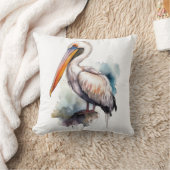 パステルウォーターカラーペリカンルイジアナ州 クッション (ブランケット)