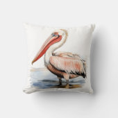 パステルウォーターカラーペリカンルイジアナ州 クッション (正面)