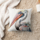 パステルウォーターカラーペリカンルイジアナ州 クッション (ブランケット)