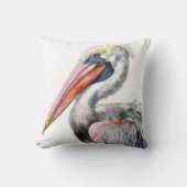 パステルウォーターカラーペリカンルイジアナ州 クッション (正面)