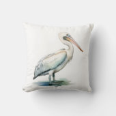 パステルウォーターカラーペリカンルイジアナ州 クッション (正面)