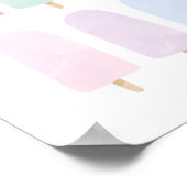 パステルウォーターカラーポプシクルガールズルーム ポスター (角)