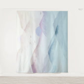 パステルウォーターカラーマウンテンズランドスケープタペストリー タペストリー (正面)