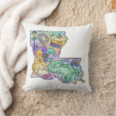 パステルウォーターカラーマルディグラスルイジアナ州 クッション (ブランケット)