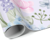 パステルウォーターカラーミックスドカラーアジサイの花 ラッピングペーパー (ロールコーナー)