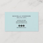 パステルウォーターカラームーンフェイズスピルチュアル禅 名刺 (裏面)