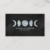 パステルウォーターカラームーンフェイズスピルチュアル禅 名刺 (正面)