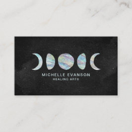 パステルウォーターカラームーンフェイズスピルチュアル禅 名刺