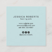パステルウォーターカラームーンフェイズヒーリングアーツ スクエア名刺 (裏面)