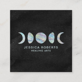 パステルウォーターカラームーンフェイズヒーリングアーツ スクエア名刺