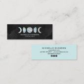 パステルウォーターカラームーンフェイズホログラフィック スキニー名刺 (正面/裏面)