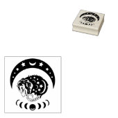 パステルウォーターカラームーンポッサム ラバースタンプ (押印)