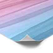 パステルウォーターカラーラインズ抽象芸術アート ポスター (角)