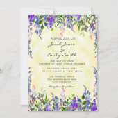 パステルウォーターカラーラベンダーイエローウェディング招待 招待状 (正面)