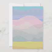 パステルウォーターカラーランドスケープ結婚式の招待 招待状 (裏面)