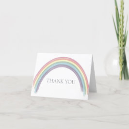 パステルウォーターカラーレインボーサンキューカード サンキューカード