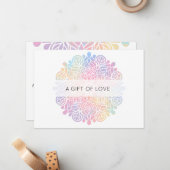 *~*パステルウォーターカラーレインボーマンダラスピリチュアル ノートカード (正面/裏面インサイチュ)