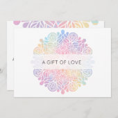 *~*パステルウォーターカラーレインボーマンダラスピリチュアル ノートカード (正面/裏面)