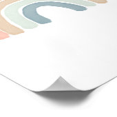 パステルウォーターカラーレインボー子供部屋ポスター ポスター (角)